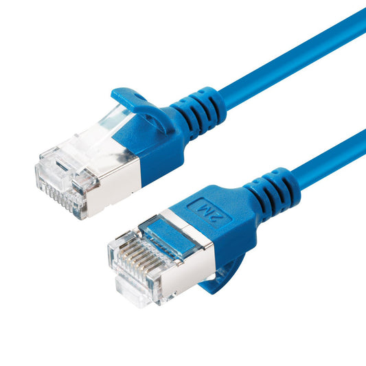 Microconnect V-FTP6A005B-SLIM networking cable Blue 0.5 m Cat6a U/FTP (STP)