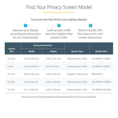 StarTech.com 15.6-inch 16:9 Gold Laptop Privacy Screen, Reversible Filter w/Enhanced Privacy, Computer Security Filter, Removable Screen Protector/Shield, +/- 30 Deg.