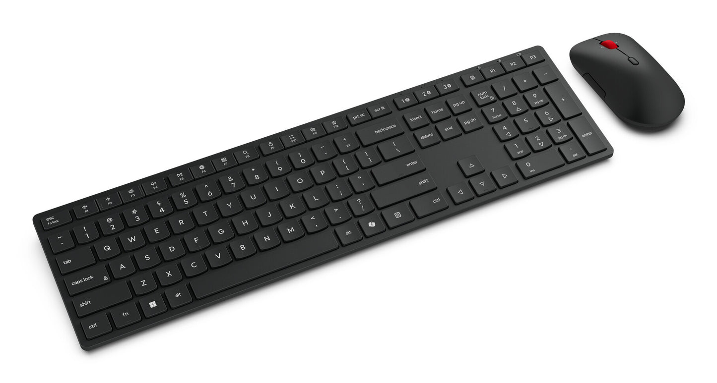 Lenovo 4X31S04814 keyboard Mouse included Office RF Wireless + Bluetooth German Black