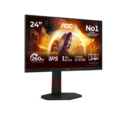AOC G4 24G4ZR computer monitor 60.5 cm (23.8") 1920 x 1080 pixels Full HD LED Black, Red