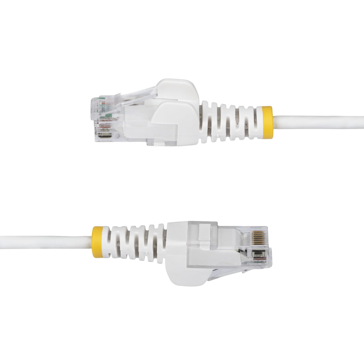 StarTech.com 2m White Slim CAT6 Ethernet Cable, Snagless, 100W PoE, UTP, LSZH, 28AWG Pure Bare Copper Wire, Slim RJ45 Network Patch Cord w/Strain Reliefs, Individually Tested