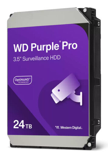 Western Digital Purple Pro WD241PURP internal hard drive, 24TB, 7200 RPM, 3.5-inch, Serial ATA