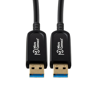 Microconnect USB3.0AA10BOP USB cable USB 3.2 Gen 1 (3.1 Gen 1) 10 m USB A Black