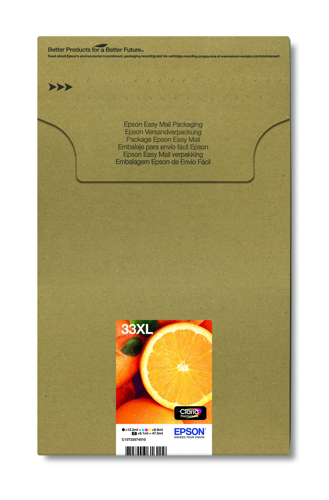 Epson Oranges 33XL Claria Premium Multipack 5-colours EasyMail Ink