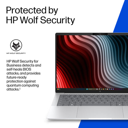 HP EliteBook X G2a 14 inch Notebook Next Gen AI PC Wolf Pro Security Edition Copilot+ PC AMD Ryzen AI 7 PRO Laptop 35.6 cm (14") 3K 32 GB LPDDR5x-SDRAM 512 GB SSD Wi-Fi 7 (802.11be) Windows 11 Pro Blue