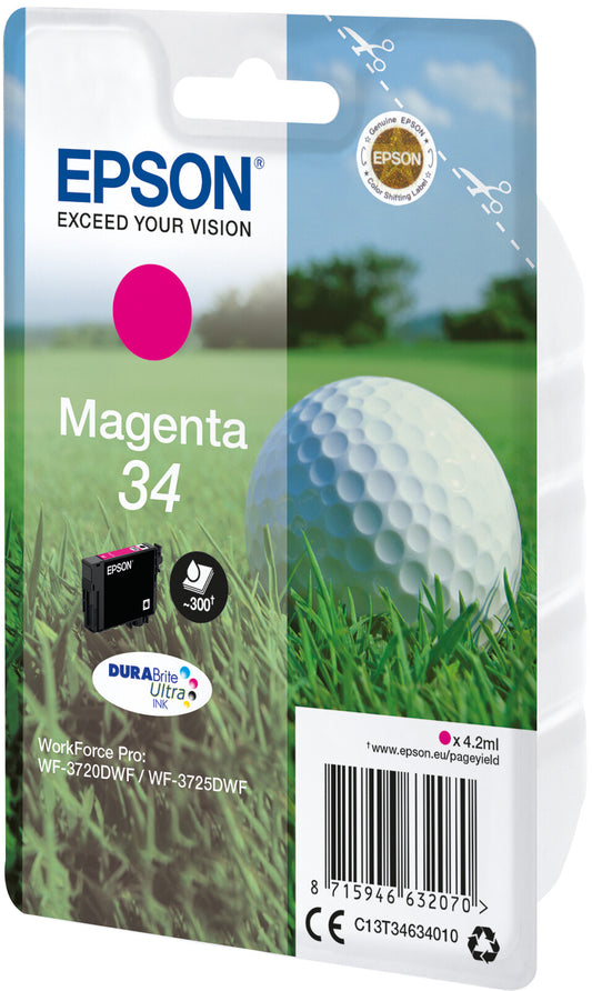 Epson Golf ball 34 DURABrite Ultra Single Magenta ink cartridge