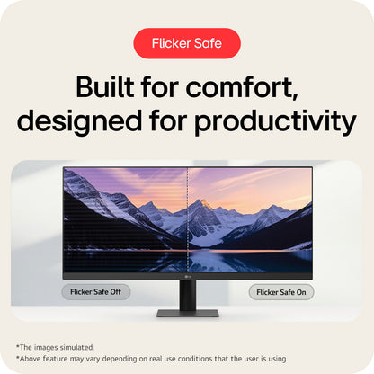 LG UltraWide U5 Monitor (29U511A) - 29-inch 21:9 UltraWide™ WFHD (2560x1080) IPS Display, sRGB 99%, HDR10, 100Hz Refresh Rate, Eye-Care Features, Clutter-free Design, Height Adjustable