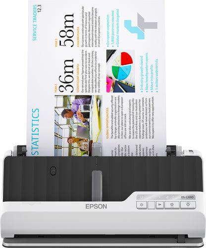 Epson DS-C490 Sheet-fed scanner 600 x 600 DPI A4 Black, Grey