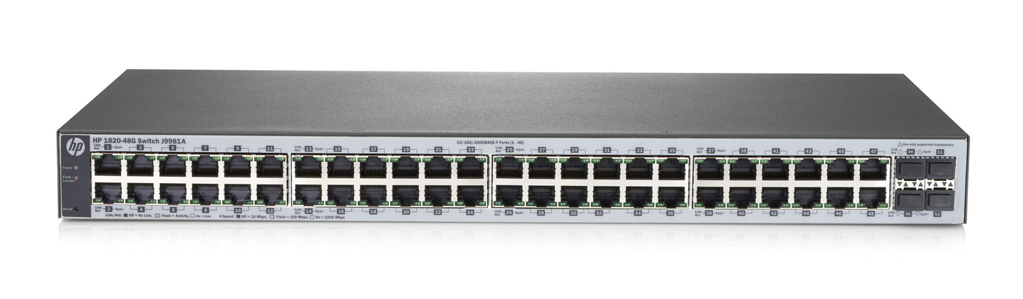 HPE OfficeConnect 1820 48G Managed L2 Gigabit Ethernet (10/100/1000) 1U Grey