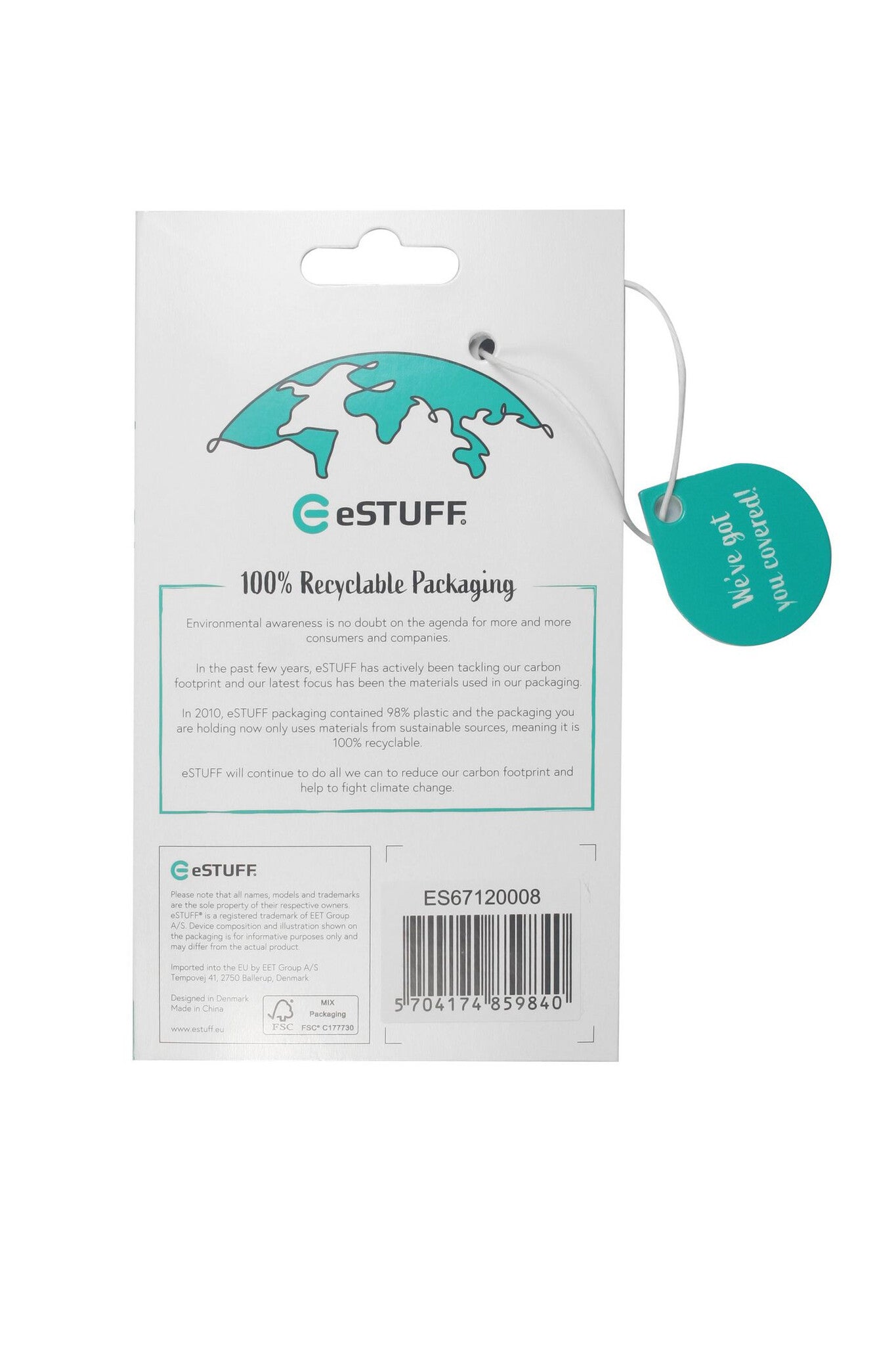 eSTUFF ES67120008 mobile phone case Cover Black
