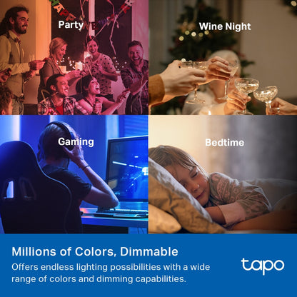 TP-Link Tapo Smart WiFi Light Bulb, Multicolor