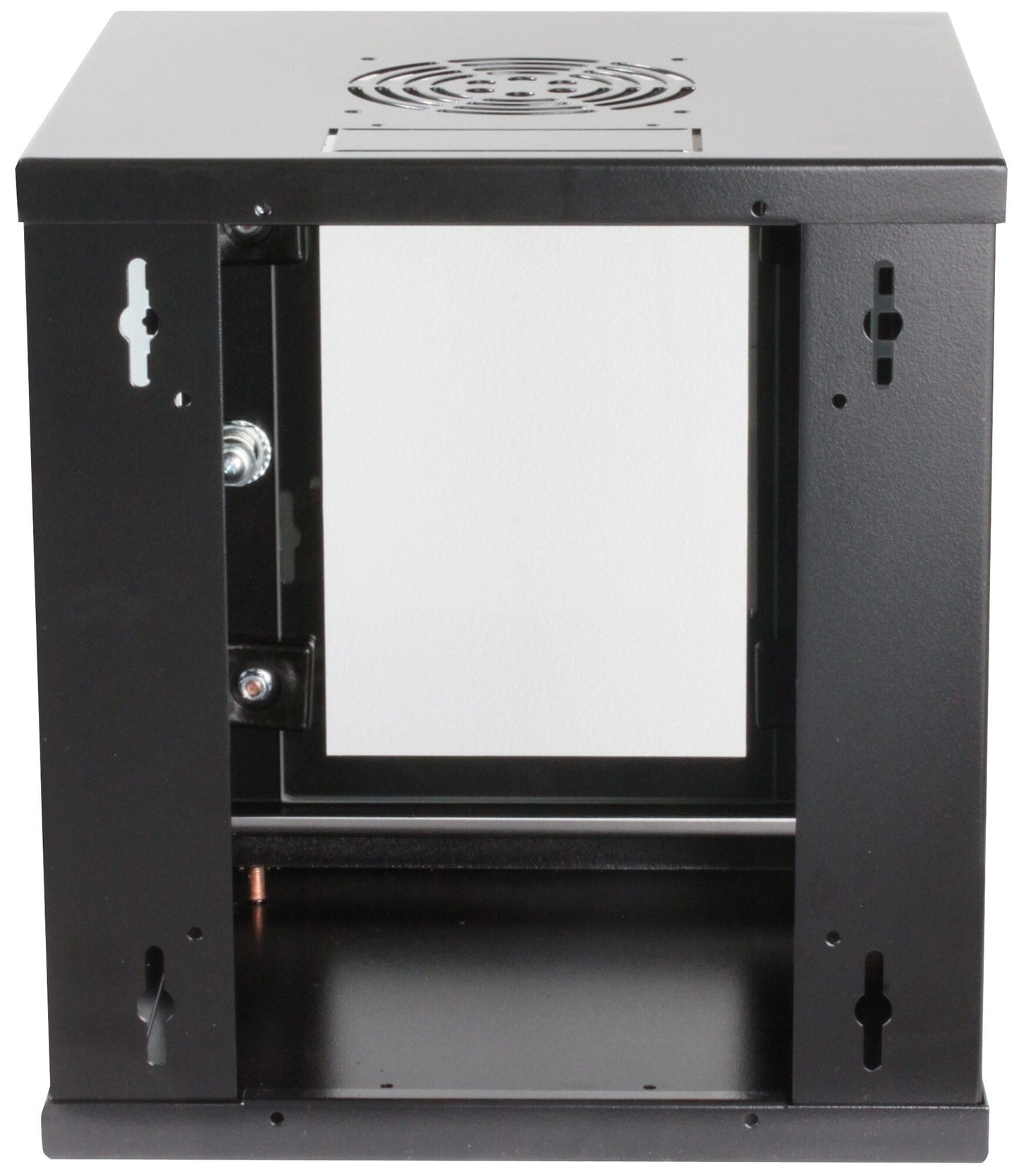 Intellinet Network Cabinet, Wall Mount (Standard), 6U, Usable Depth 265mm/Width 239mm, Black, Assembled, Max 60kg, Metal & Glass Door, Back Panel, Removeable Sides,Suitable also for use on desk or floor, 10",Parts for wall install (eg screws/rawl plugs) n