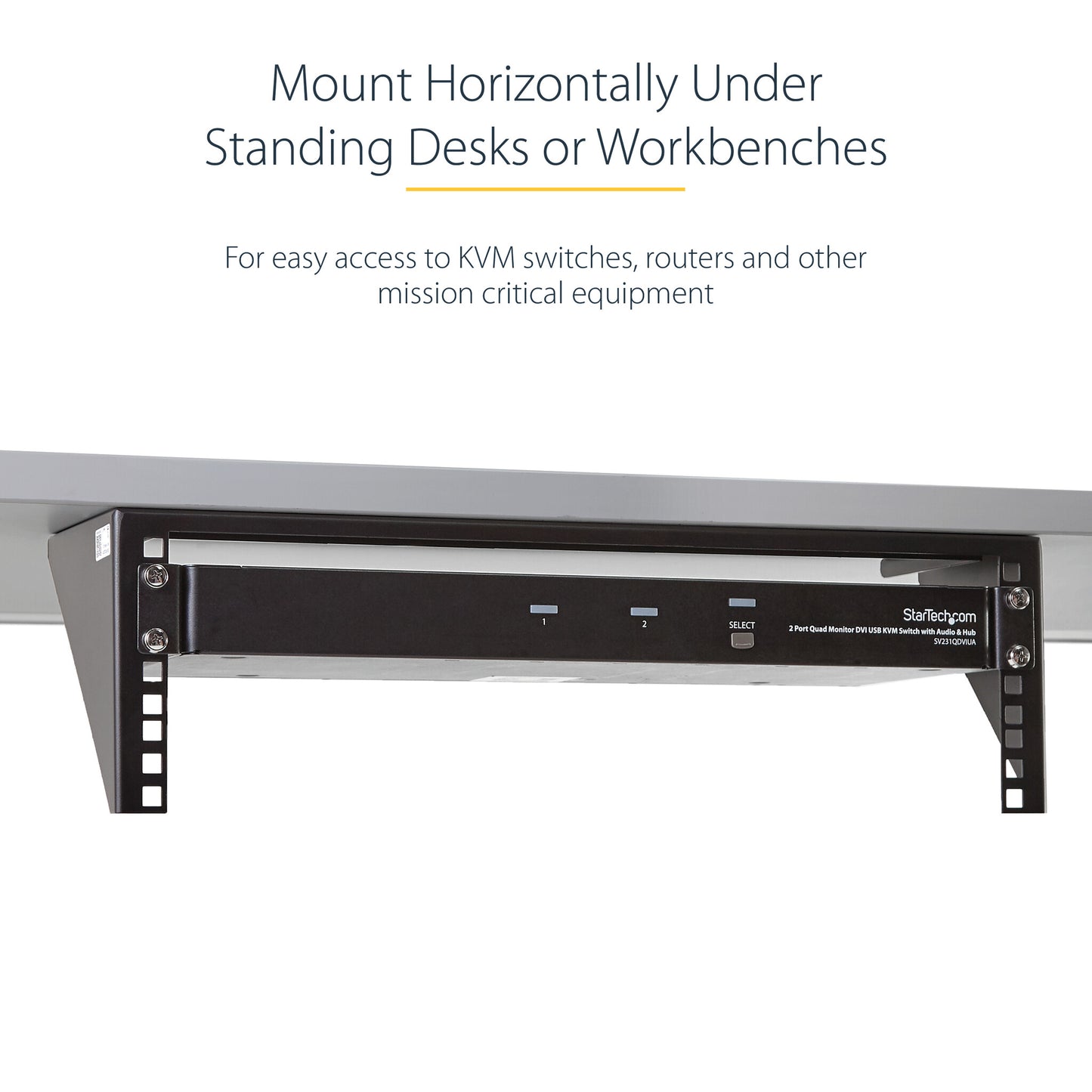 StarTech.com 3U 19” Wall Mount Vertical Rack Bracket, Wall Mount Patch Panel Bracket for Data/AV/IT/Computer Equipment, 3U Rack for Cabinet or Server Room, Supports 150lb (68kg) Capacity