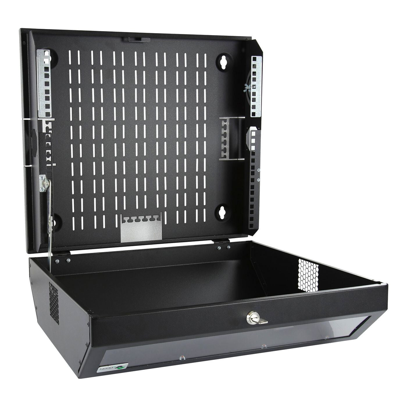 Lanview RWSLMBL rack cabinet 8U Wall mounted rack Black
