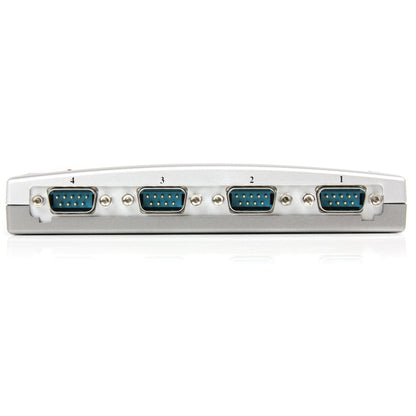 StarTech.com 4 Port USB to RS232 Serial DB9 Adapter Hub