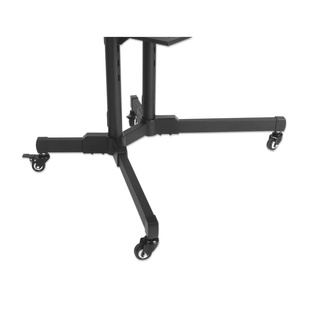 Manhattan TV & Monitor Mount, Trolley Stand, 1 screen, Screen Sizes: 37-65", Black, VESA 200x200 to 600x400mm, Max 40kg, LFD, Lifetime Warranty