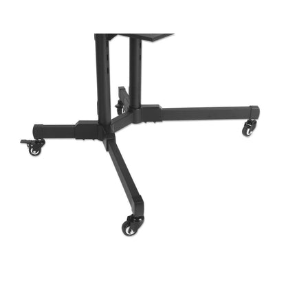 Manhattan TV & Monitor Mount, Trolley Stand, 1 screen, Screen Sizes: 37-65", Black, VESA 200x200 to 600x400mm, Max 40kg, LFD, Lifetime Warranty