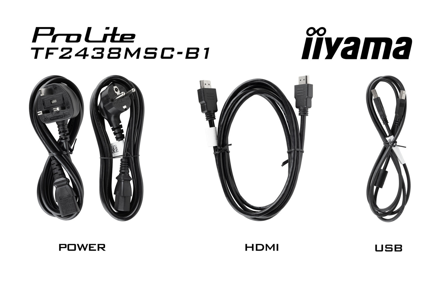 iiyama TF2438MSC-B1 computer monitor 60.5 cm (23.8") 1920 x 1080 pixels Full HD LED Touchscreen Black