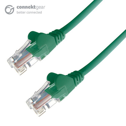 connektgear 3m RJ45 CAT6 UTP Stranded Flush Moulded LS0H Network Cable - 24AWG - Green