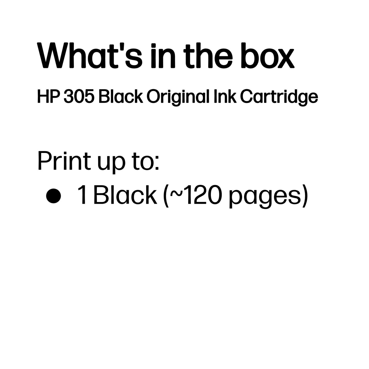 HP 305 Black Original Ink Cartridge