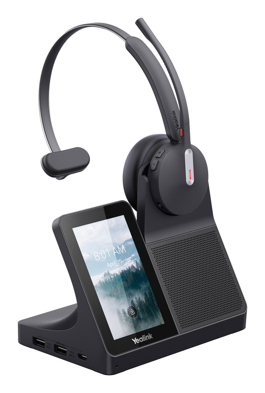 Yealink WH64 Workstation Mono headset, Head-band, Wired & Wireless, Boom microphone, Office/Call center