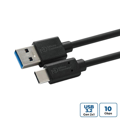 Microconnect USB3.2CA05 USB cable USB 3.2 Gen 2 (3.1 Gen 2) 0.5 m USB A USB C Black