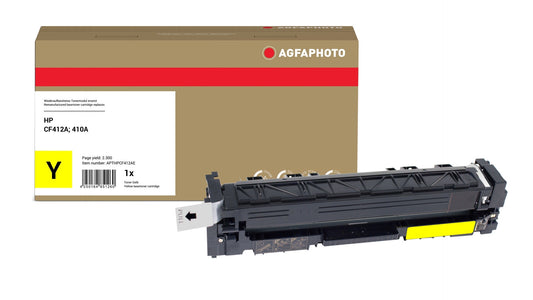 AgfaPhoto Compatible Toner Cartridge, Yellow, Replacement for HP CF412A, 410A, 2300 Pages