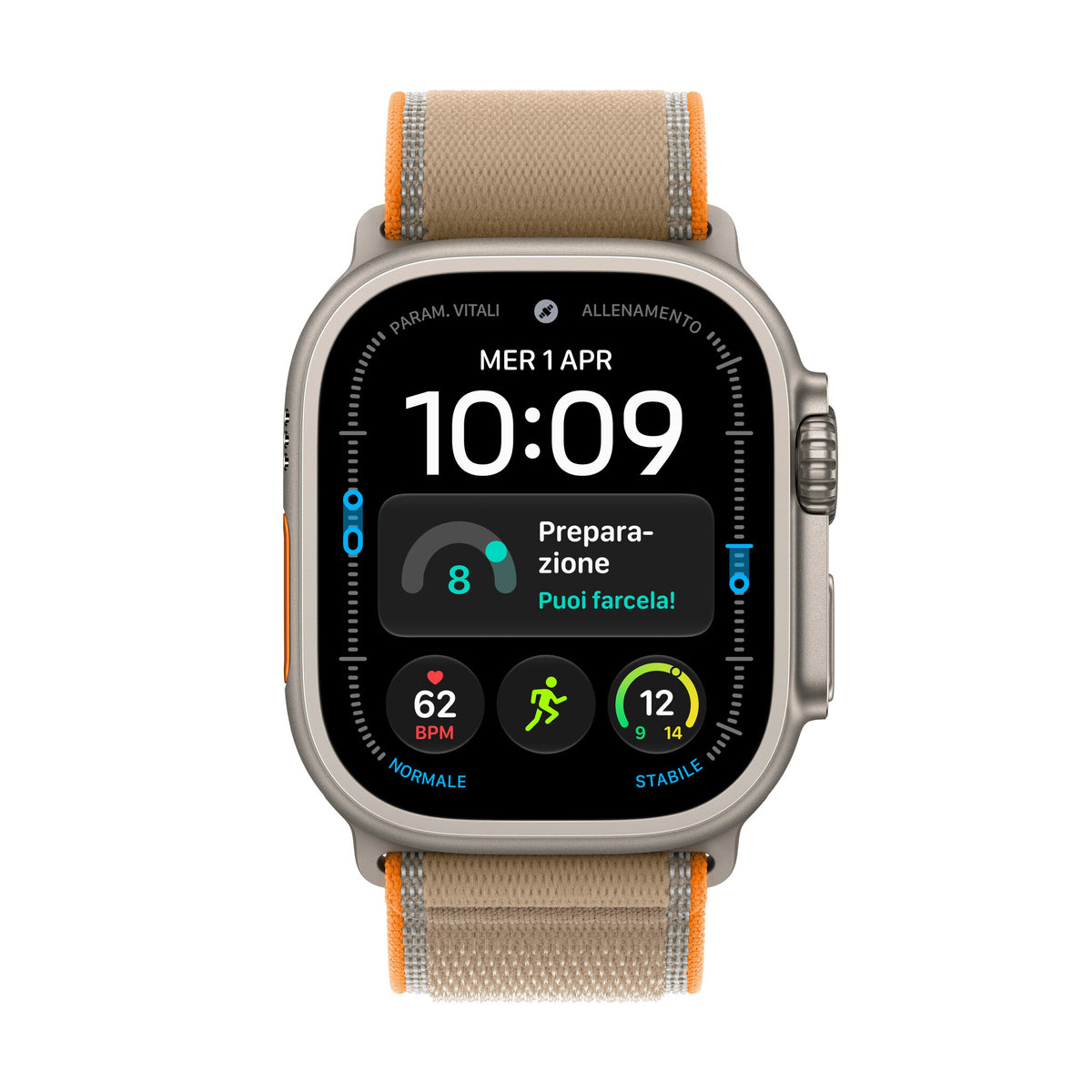 Apple Watch Ultra 4 GPS + Cellular 49mm Natural Titanium Case with Sand Trail Loop - S/M