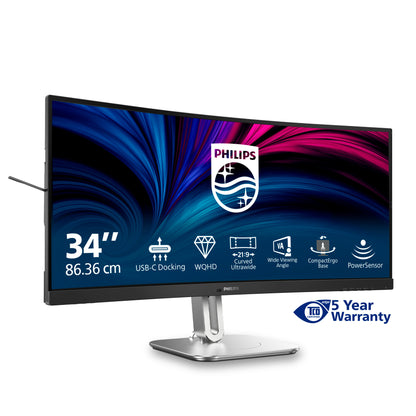 Philips 5000 series 34B2U5600C/00 computer monitor 86.4 cm (34") 3440 x 1440 pixels Dual QHD LCD Grey