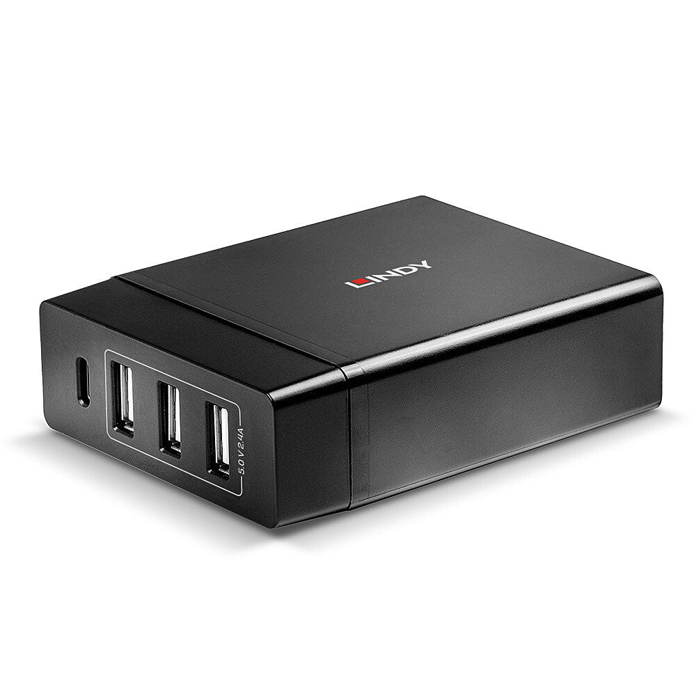 Lindy 4 Port USB Type C and A Smart Charger with Power Delivery, 72W