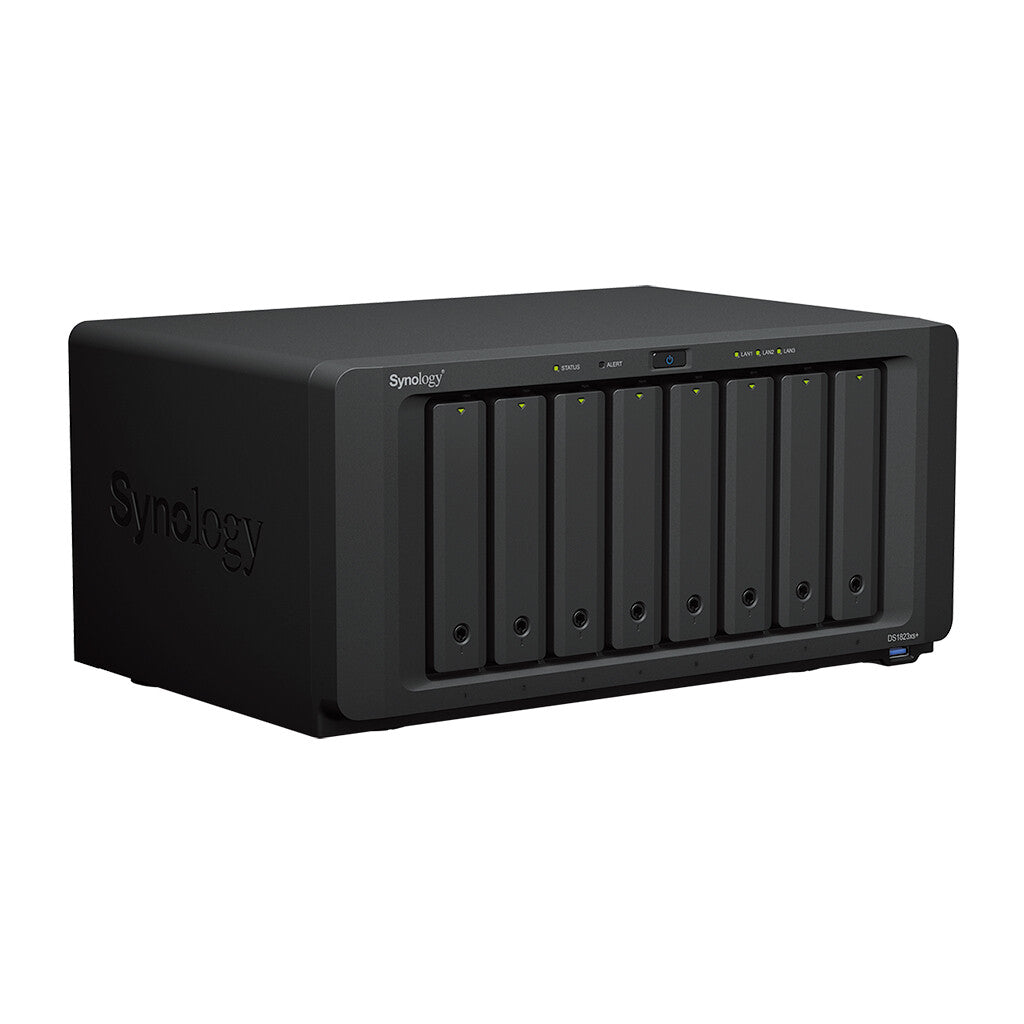 Synology DiskStation DS1823xs+ NAS Tower Ryzen Embedded V1780B 8 GB DDR4 48 TB HDD DiskStation Manager Black