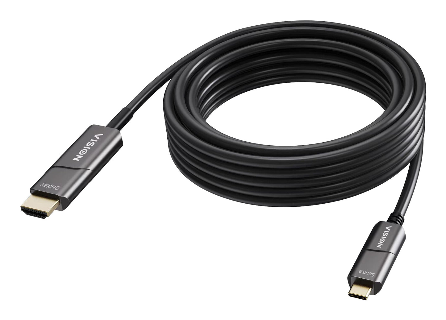 Vision TC 10MUSBCHDMI+/BL video cable adapter 10 m USB Type-C HDMI Type A (Standard) Black