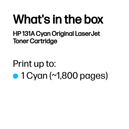 HP 131A Cyan Original LaserJet Toner Cartridge