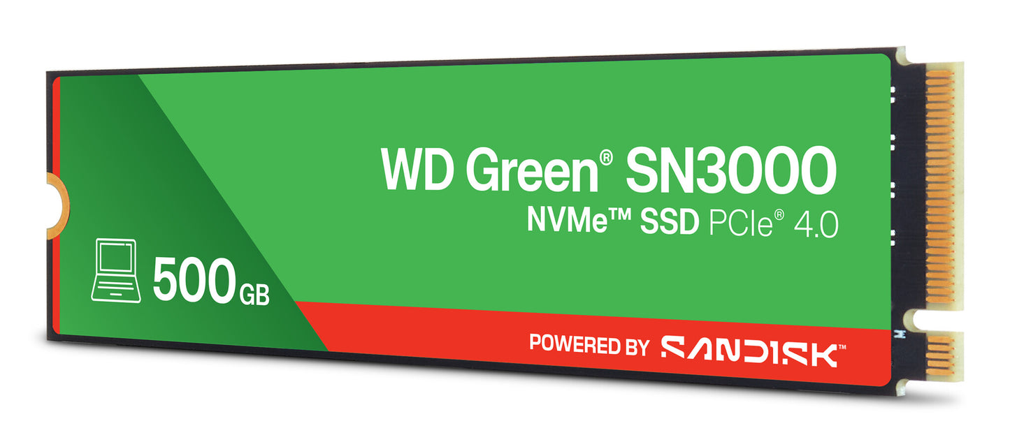 SanDisk Green WD ™ SN3000 NVMe™ SSD POWERED BY 500 GB