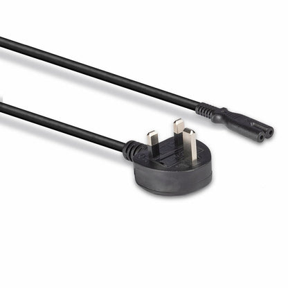 Lindy 1m UK 3 Pin Plug To IEC C7 Mains Power Cable, Black