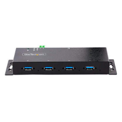 StarTech.com 4-Port USB 3.0 Hub - 5Gbps - Metal Industrial USB-A Hub - Wall or Desk Mountable USB Data Hub - TAA Compliant USB Expander Hub