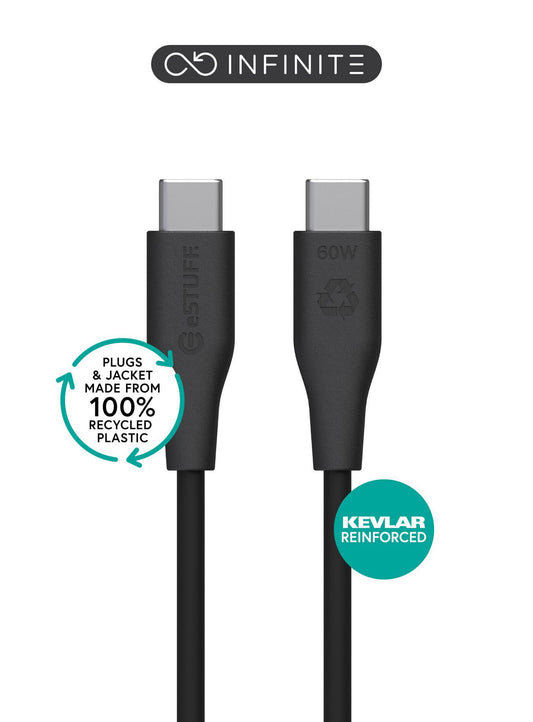 eSTUFF ES604180 USB cable USB 2.0 1 m USB C 60 W Black