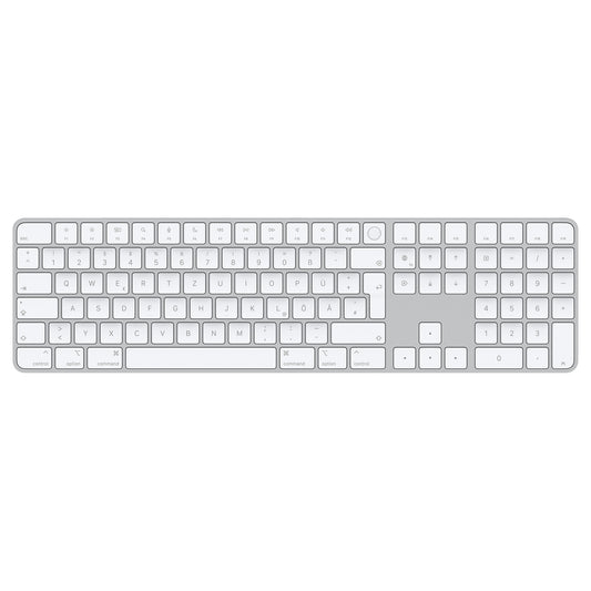 Apple Magic keyboard Universal USB + Bluetooth German Aluminium, White