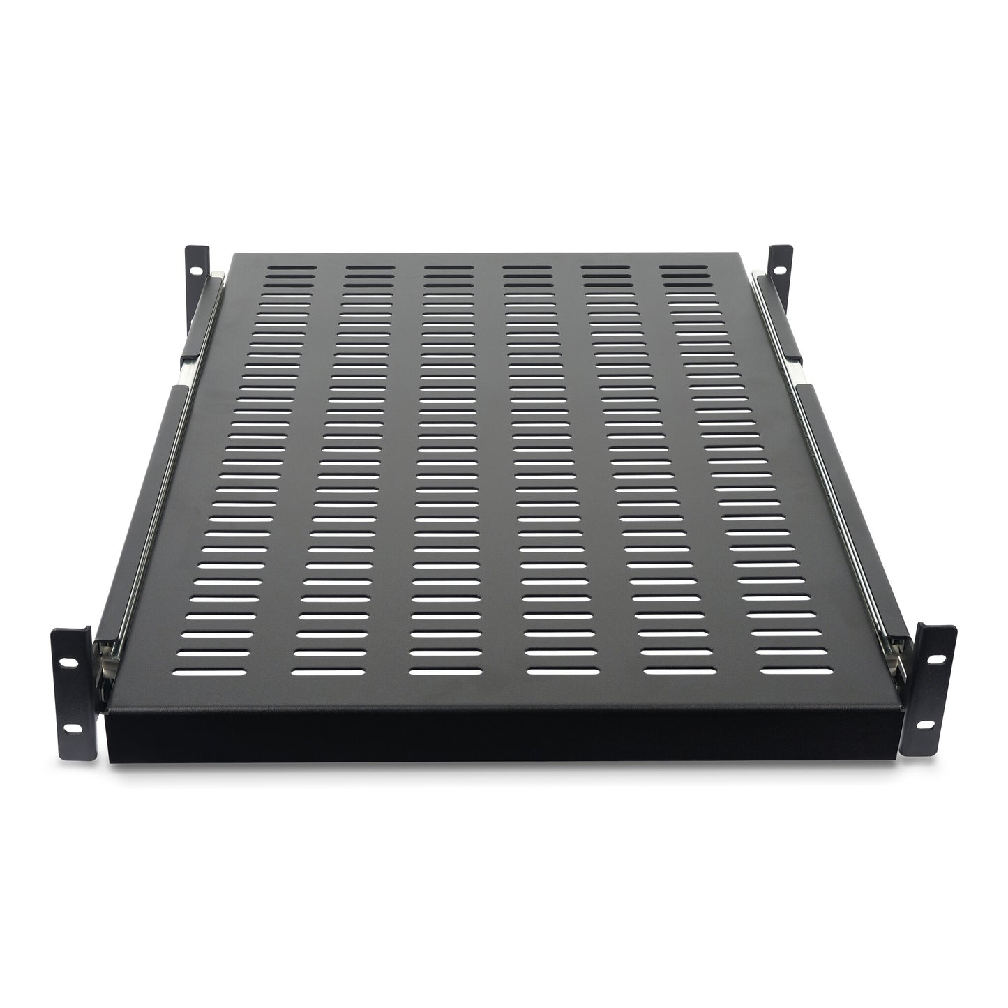 StarTech.com 2U Sliding Server Rack Mount Shelf - 20 to 30in Adjustable Mounting Depth - Vented - 50lb - Heavy Duty Universal 19” Rack Shelf for Equipment Rack - 24in Deep