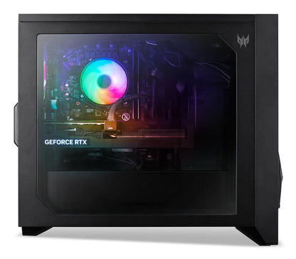 Acer Predator PO3-665 Gaming Desktop - Intel Core i5-14400F, 16GB RAM, 512GB SSD, NVIDIA GeForce RTX 5070, Windows 11, Black