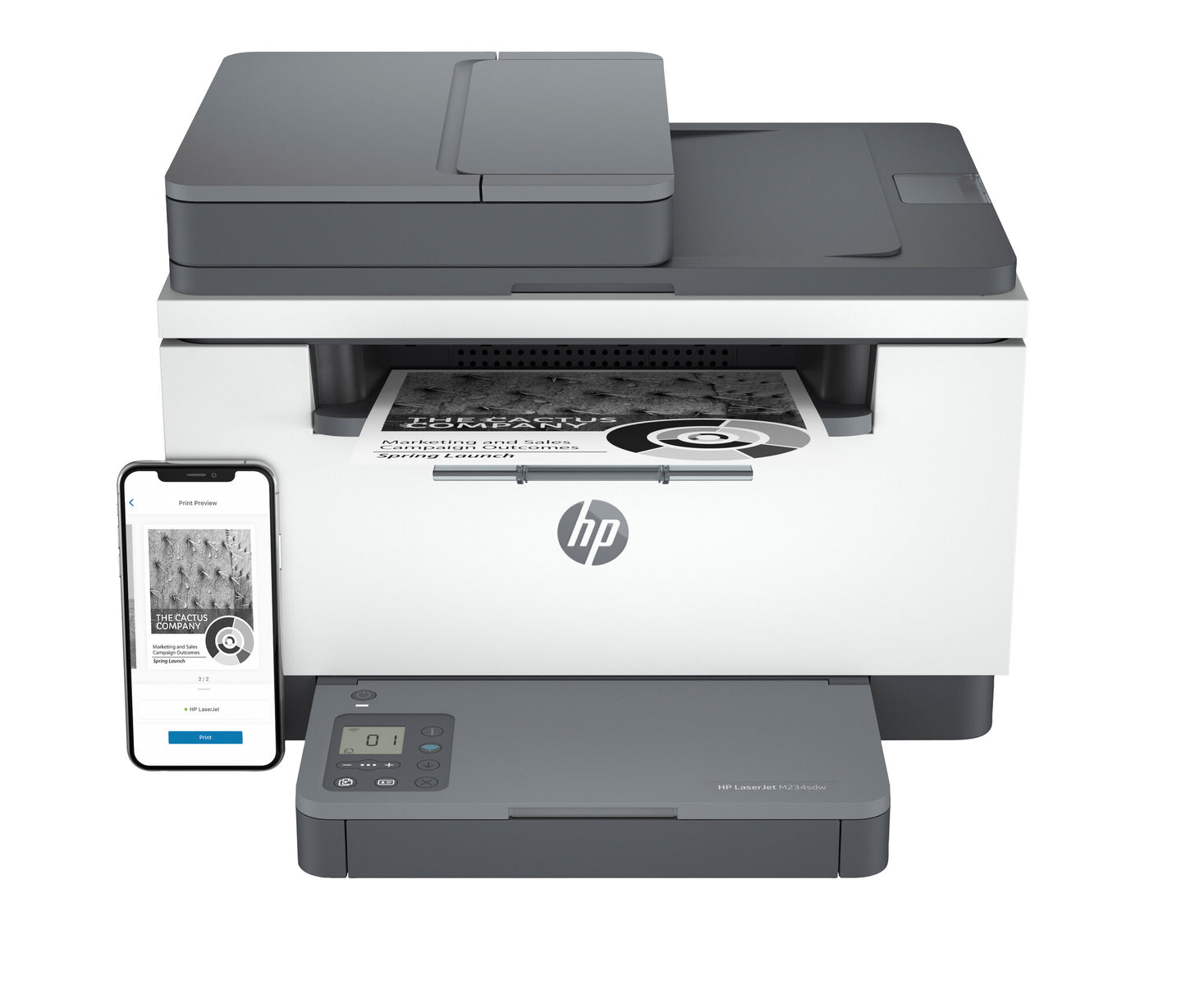 HP LaserJet M234sdw Wireless Multifunction Black and white Printer, Copier, Scanner; Duplex