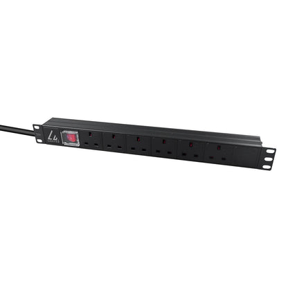 Lanview LVR-3MUK-SW-UK6 power distribution unit (PDU) 6 AC outlet(s) 1U Black