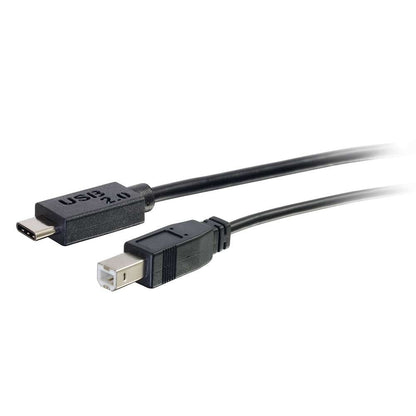 C2G 3ft (0.9m) USB 2.0 USB-C to USB-B Cable M/M - Black