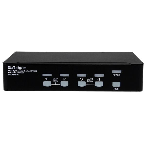 StarTech.com 4 Port High Resolution USB DVI Dual Link KVM Switch with Audio