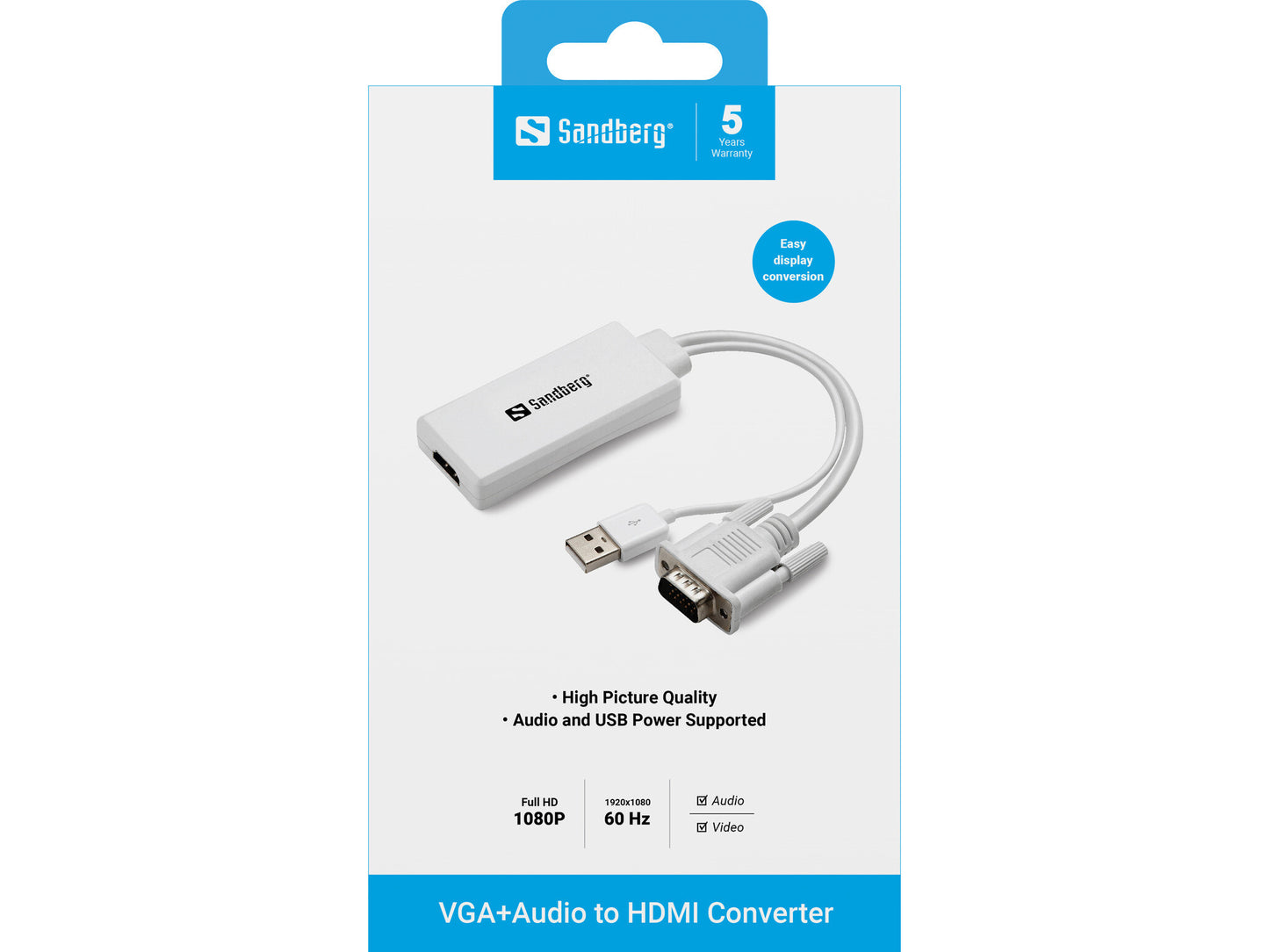 Sandberg VGA+Audio to HDMI Converter