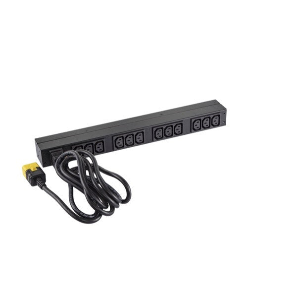 APC NetShelter Basic Rack PDU, 1U, 1PH, 3.7kW 230V 16A or 3.3kW 208V 16A, x12 C13 outlets, C20 cord