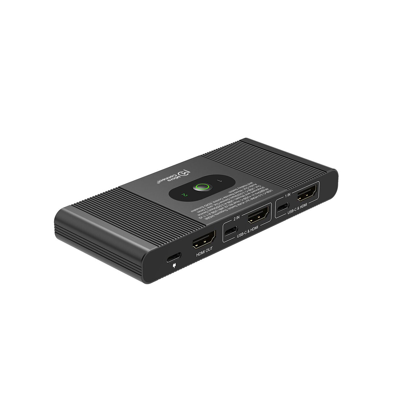 Microconnect HDMI & USB-C 2-Port KVM switch