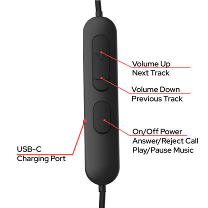 Verbatim TruSound Pro Neckband Earbuds Black