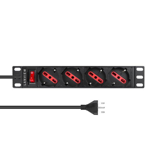 Lanview LVR-2MIT-SW-IT4 power distribution unit (PDU) 1U Black