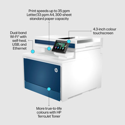 HP Color LaserJet Pro LaserJet Pro 4302fdw Wireless Multifunction Color Printer, Copier, Scanner; Duplex